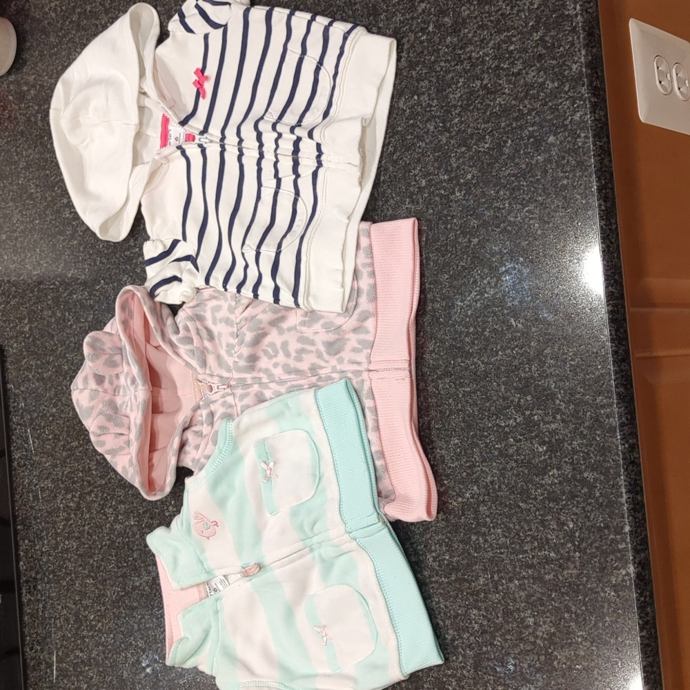Carter's Bundle of 3 Zip-up Shirts, 6 months